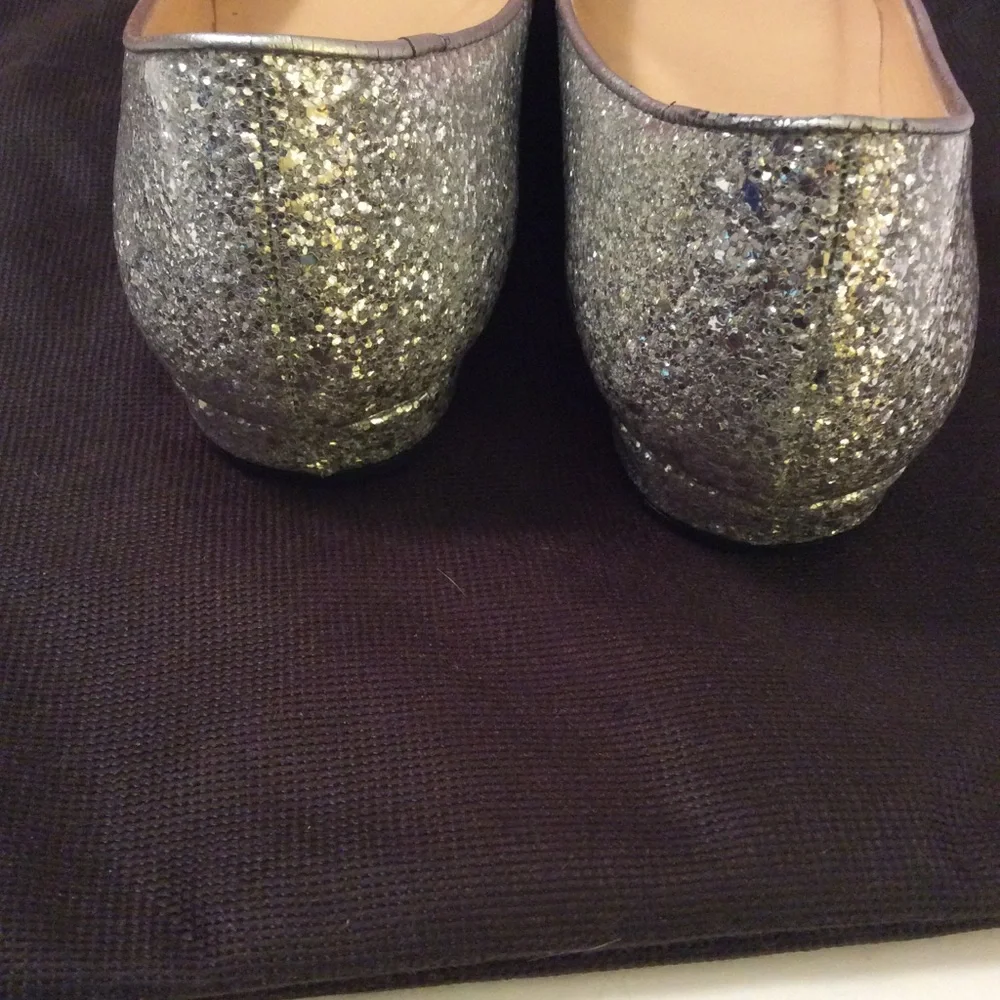 RARE Kate spade Norella Crystal buckle glitter flat